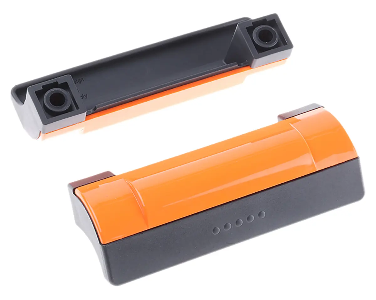 Produktfoto 1 von Elesa Schwarz, Orange Kunststoff Griff, L 114 mm H 33 mm B 19 mm, Lochabst. 93.5 mm