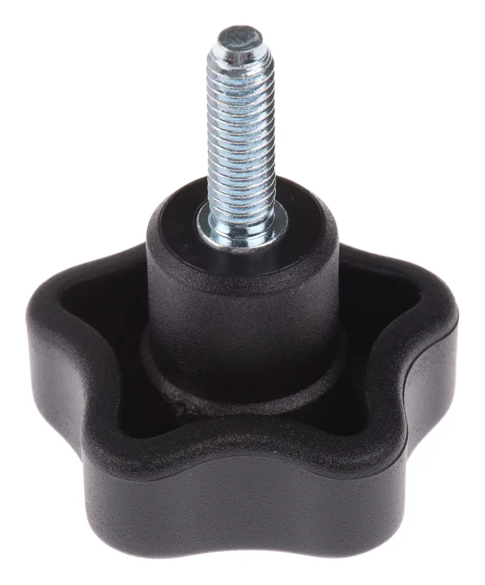 Produktfoto 1 von Elesa Feststellschraube Schwarz M6 Polypropylen, Glasfaserverstärktes Technopolymer auf Polyamidbasis (PA) x 20 mm