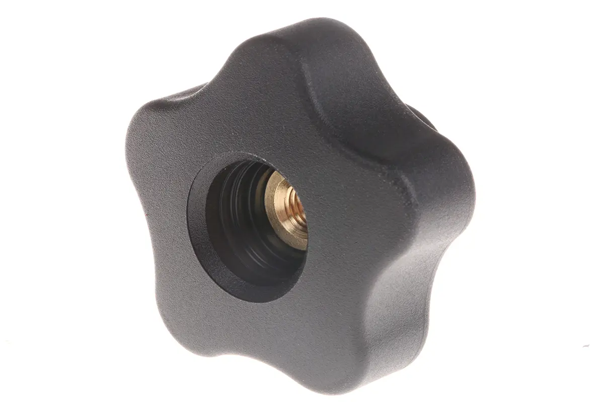Produktfoto 1 von Elesa Feststellschraube Schwarz, Matt Hochbelastbares Polypropylen Nocken, mit Schraubanschlussklemme Ø 74 mm
