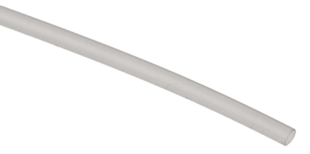 Produktfoto 1 von TE Connectivity RT-375 Wärmeschrumpfschlauch, Fluorpolymer Klar, Ø 1.2 mm Schrumpfrate 2:1, Länge 1.2m