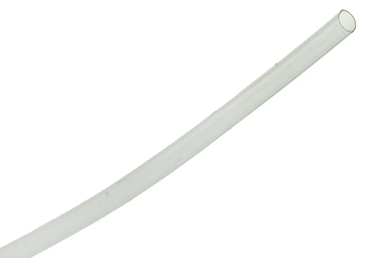 Produktfoto 1 von TE Connectivity RT-375 Wärmeschrumpfschlauch, Fluorpolymer Klar, Ø 1.6 mm Schrumpfrate 2:1, Länge 1.2m