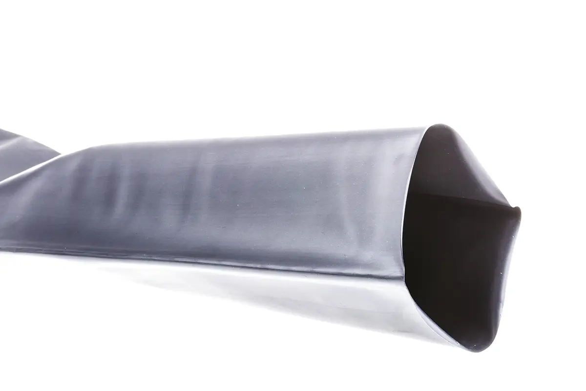 Produktfoto 1 von TE Connectivity RP-4800 Wärmeschrumpfschlauch, Polyolefin Schwarz, Ø 76.2 mm Schrumpfrate 4:1, Länge 1.2m