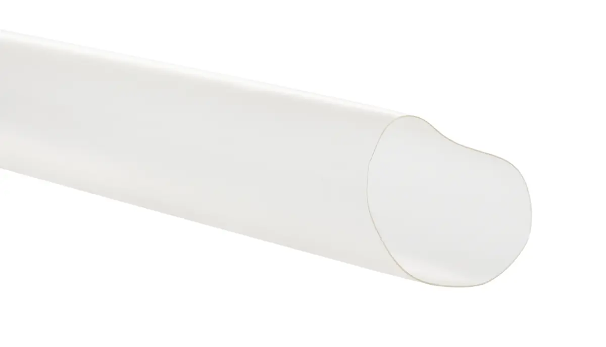 Produktfoto 1 von TE Connectivity RT-375 Wärmeschrumpfschlauch, Fluorpolymer Klar, Ø 25.4 mm Schrumpfrate 2:1, Länge 1.2m