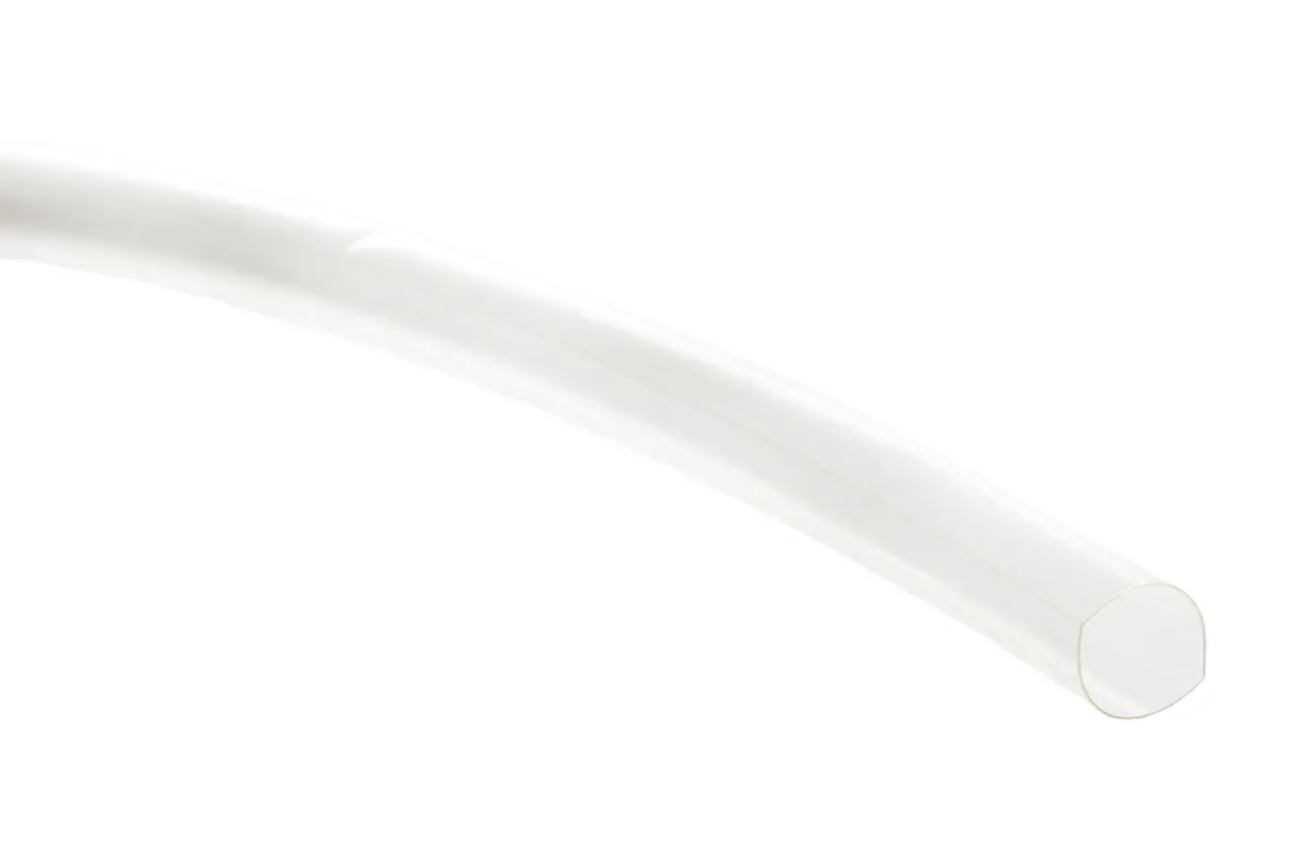 Produktfoto 1 von TE Connectivity RT-375 Wärmeschrumpfschlauch, Fluorpolymer Klar, Ø 6.4 mm Schrumpfrate 2:1, Länge 1.2m