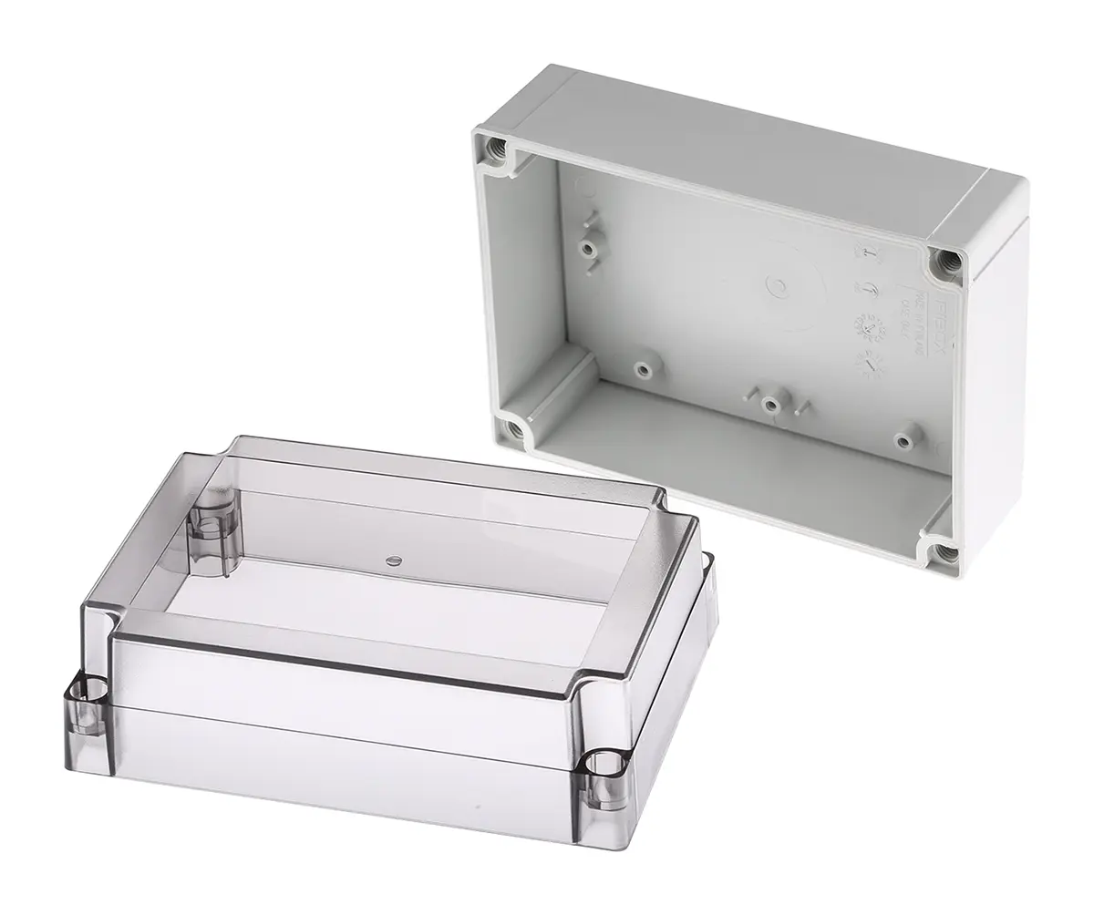 Produktfoto 1 von Fibox MNX; Gehäuse; Polycarbonat; Grau; IK08 IP40, IP66 Breite 130 mm Höhe 100 mm Länge 180 mm