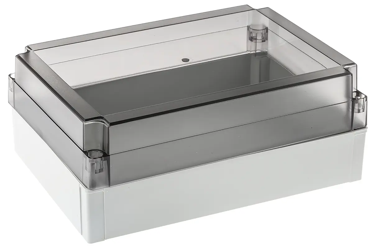 Produktfoto 1 von Fibox MNX; Gehäuse; Polycarbonat; Grau; IK08 IP40, IP66 Breite 180 mm Höhe 100 mm Länge 255 mm