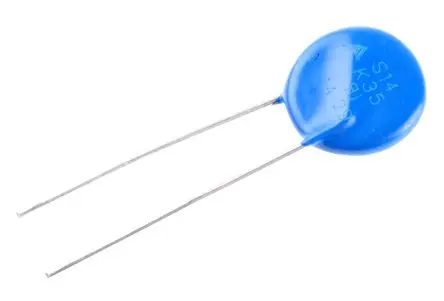 Produktfoto 1 von TDK Metalloxid-Varistor, 4.2 nF, 56 V / 10 A 2970 V, 1000 A max., Ø 15.5 mm, 4.5 mm, L. 43.5 mm