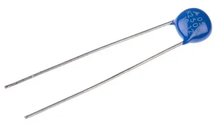Produktfoto 1 von TDK Metalloxid-Varistor, 65 pF, 390 V / 5 A 650 V, 400 A max., Ø 7 mm, 4.2 mm, L. 8.5 mm