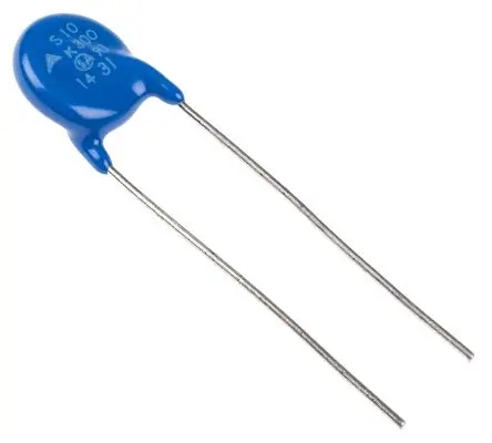 TDK Metalloxid-Varistor, 200 pF, 470 V / 25 A 775 V, 2500 A max., Ø 12 mm, 5.1 mm, L. 14.5 mm