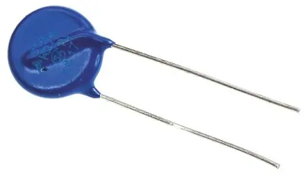 Produktfoto 1 von TDK Metalloxid-Varistor, 440 pF, 430 V / 50 A 2970 V, 4500 A max., Ø 15.5 mm, 5 mm, L. 43.5 mm