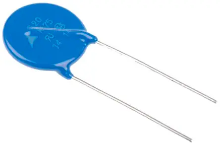 Produktfoto 1 von TDK Metalloxid-Varistor, 1.35 nF, 270 V / 100 A 455 V, 8000 A max., Ø 21.5 mm, 5 mm, L. 25.5 mm