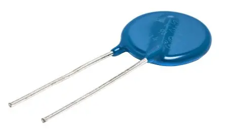 Produktfoto 1 von TDK Metalloxid-Varistor, 1 nF, 360 V / 100 A 595 V, 8000 A max., Ø 21.5 mm, 5.1 mm, L. 25.5 mm