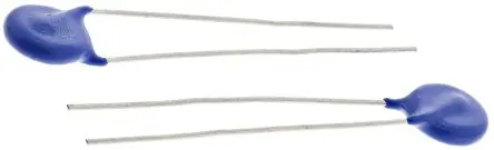 Produktfoto 1 von TDK Metalloxid-Varistor, 1.05 nF, 35 V / 2.5 A, 250 A max., Ø 9 mm, 3.9 mm, L. 36 mm