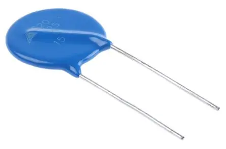 Produktfoto 1 von TDK Metalloxid-Varistor, 11.1 nF, 39 V / 20 A 77 V, 2000 A max., Ø 21.5 mm, 4.7 mm, L. 25.5 mm