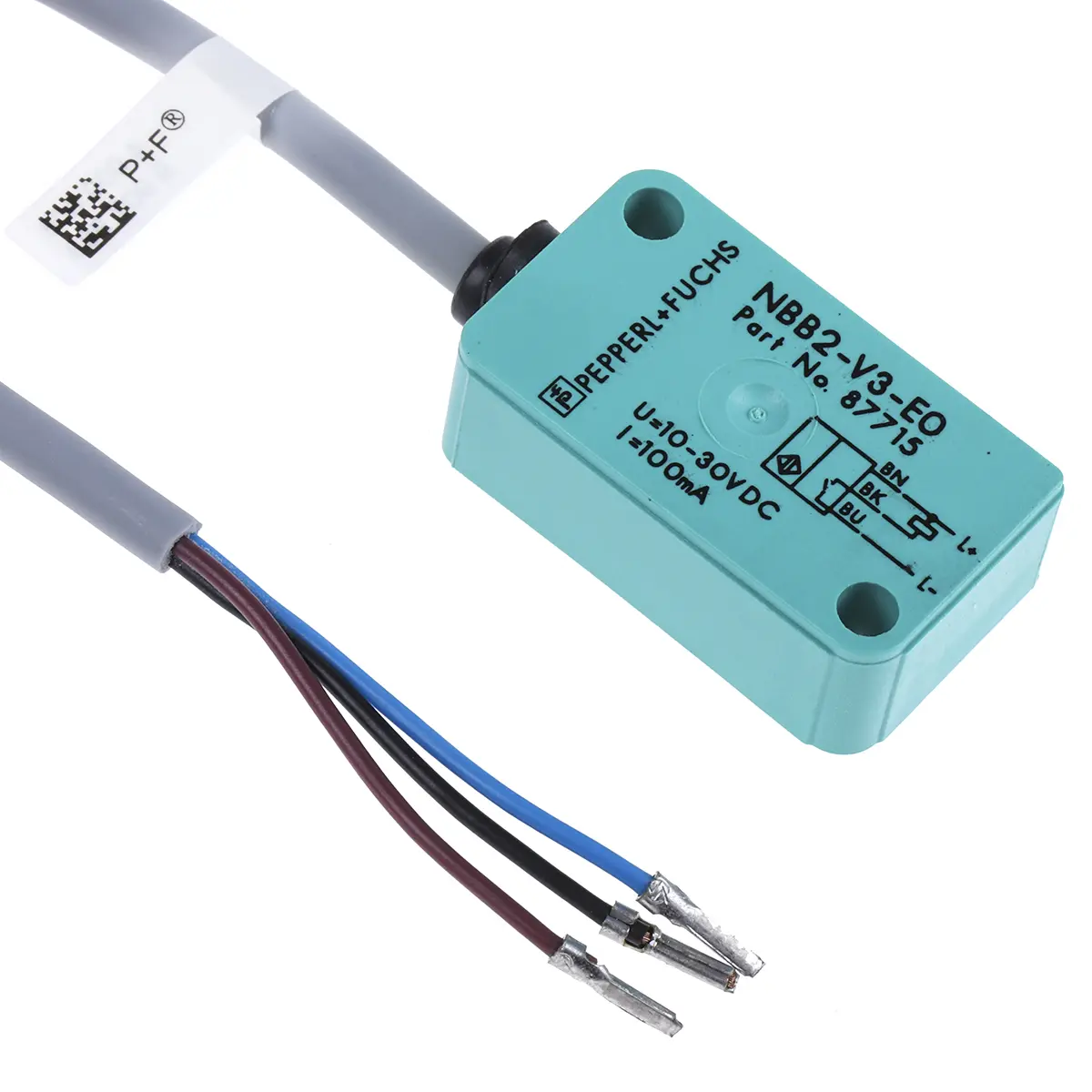 Produktfoto 1 von Pepperl + Fuchs Induktiver Näherungssensor, Kubisch NPN / 100mA 2 mm, IP67 30 V dc