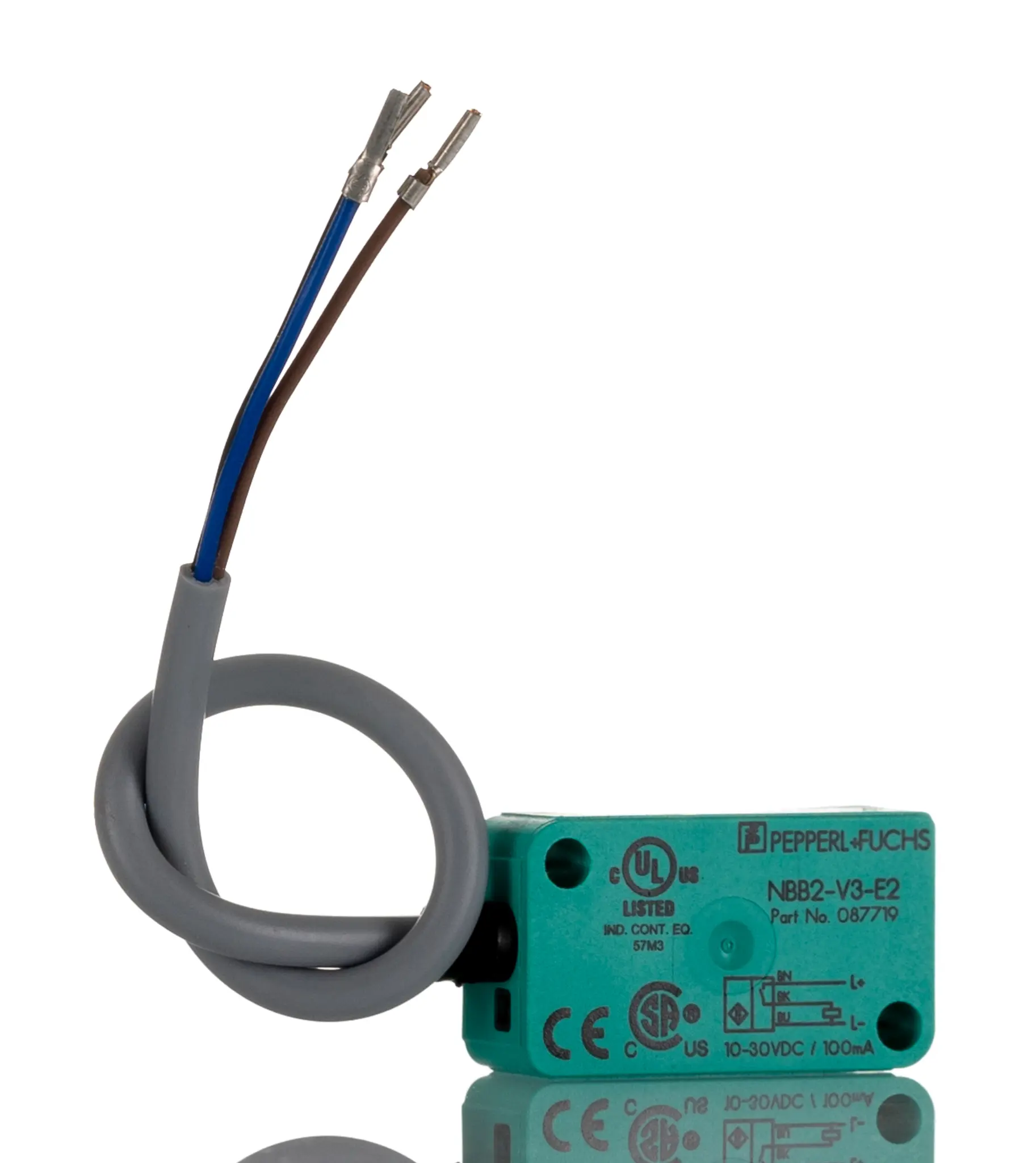 Produktfoto 1 von Pepperl + Fuchs Induktiver Näherungssensor, Kubisch PnP / 100mA 2 mm, IP67 30 V dc