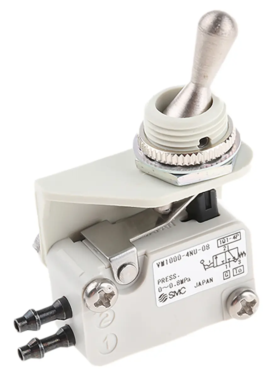 Produktfoto 1 von SMC, Kniehebel VM1000 Pneumatik-Steuerventil, manuell 4.8 mm, Polybutylenterephthalat III B