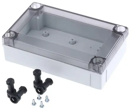 Produktfoto 1 von Fibox MNX; Gehäuse; Polycarbonat; Grau; IK08 IP67, IP66 Breite 80 mm Höhe 35 mm Länge 130 mm