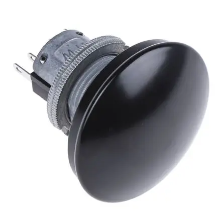 Produktfoto 1 von ITW 76-94 Druckschalter Panel Ø 22 mm, 1-poliger Umschalter Schwarz, IP67