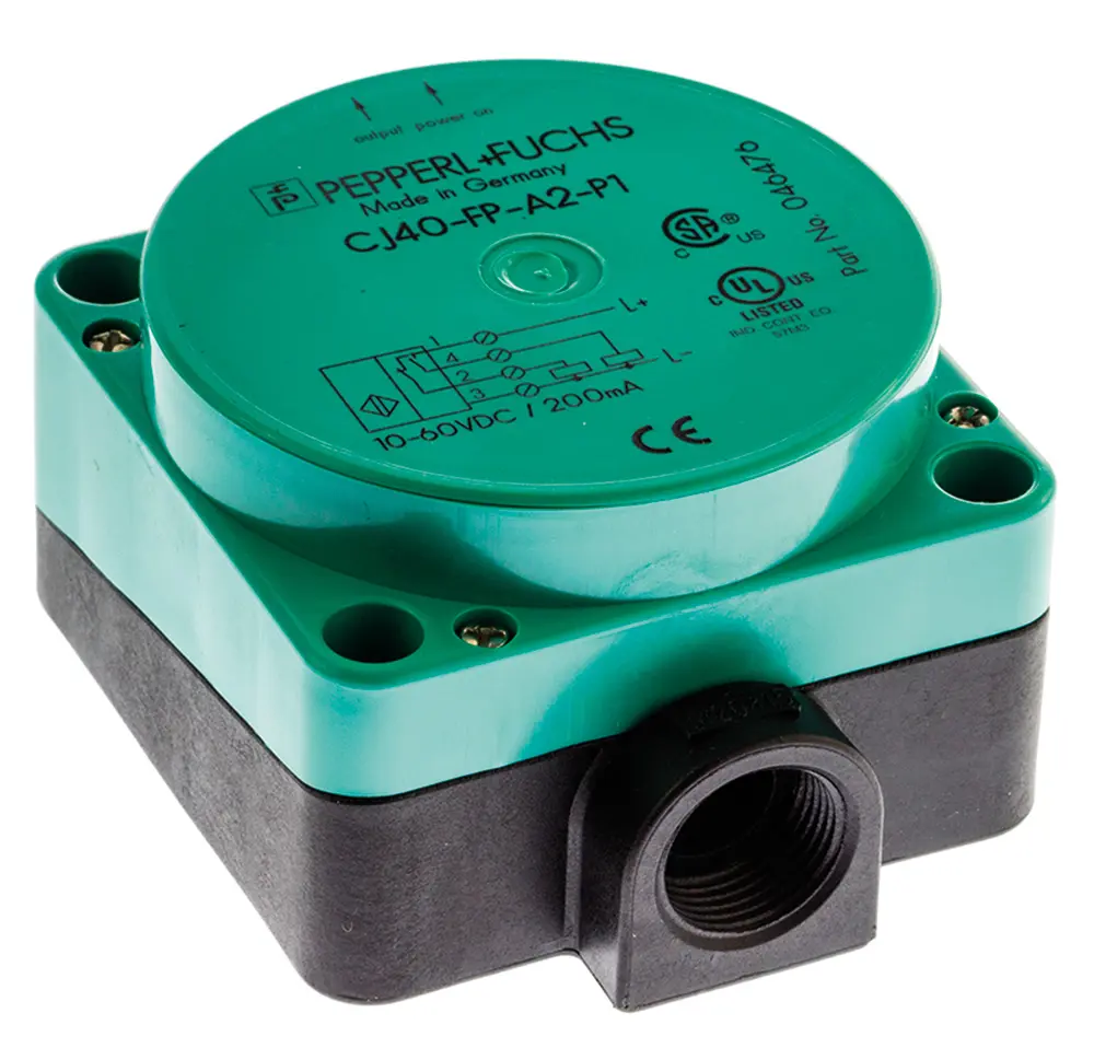 Produktfoto 1 von Pepperl + Fuchs Näherungssensor Kapazitiv, Kubisch 40 mm PNP 10 → 60 V dc / 200 mA NO+NC, IP65