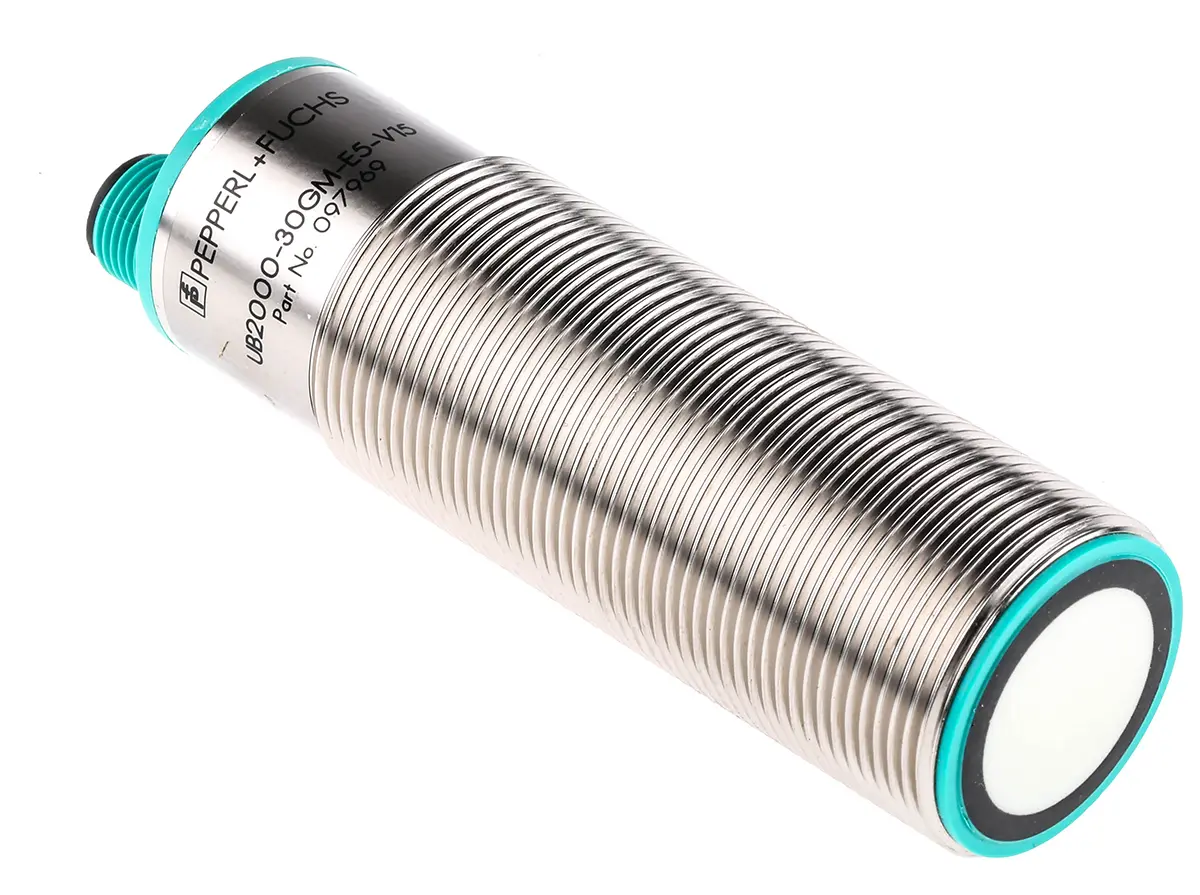 Produktfoto 1 von Pepperl + Fuchs M30 Näherungssensor Ultraschall, Gewinderohr 2 m PNP 10 → 30 V dc / 200 mA NO/NC, IP65