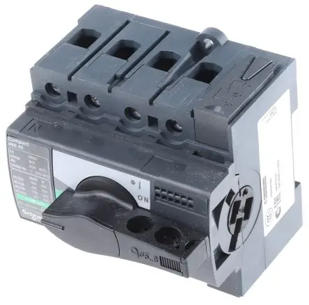 Produktfoto 1 von Schneider Electric ComPacT INS Trennschalter 4-polig Oberfläche 22A 22 kW Schwarz IP40 3-phasig
