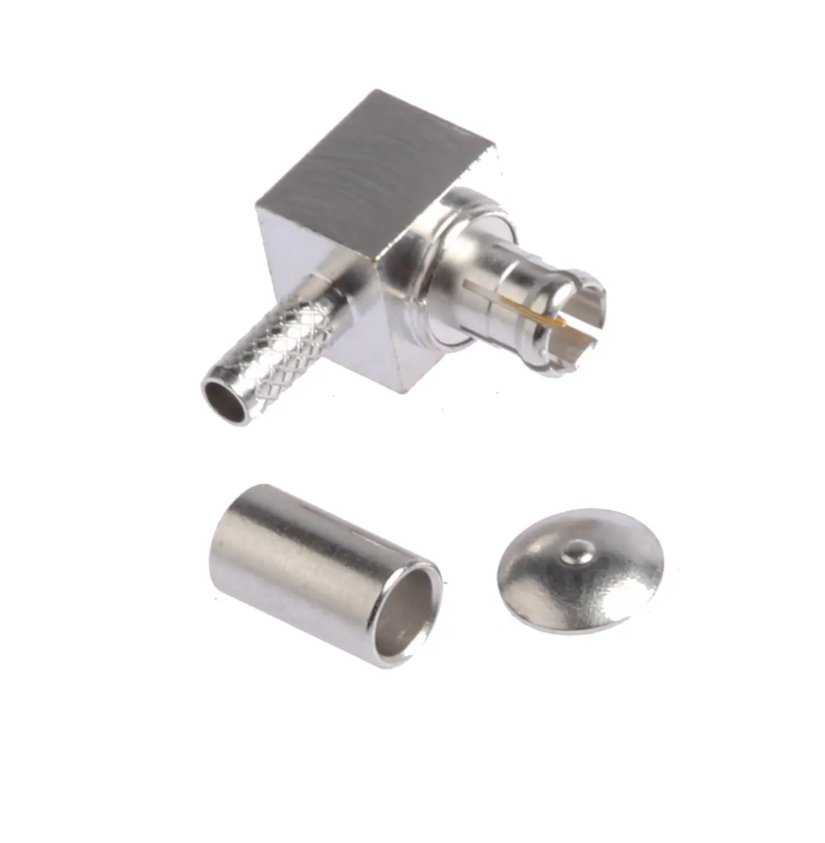 Produktfoto 1 von Radiall MCX Stecker Koaxialsteckverbinder MCX-Steckverbinder, Kabel, für RG187, RG179-Kabel, 75 Ω Crimpbefestigung,