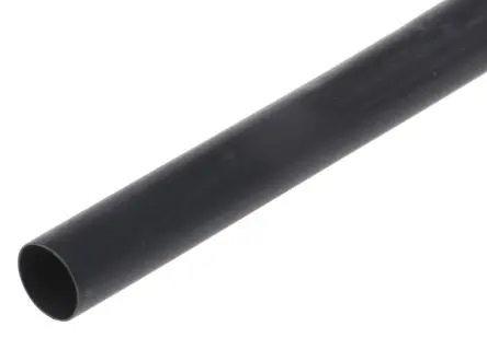 Produktfoto 1 von RS PRO Wärmeschrumpfschlauch, Polyolefin Schwarz, Ø 9 mm Schrumpfrate 3:1, Länge 1.2m