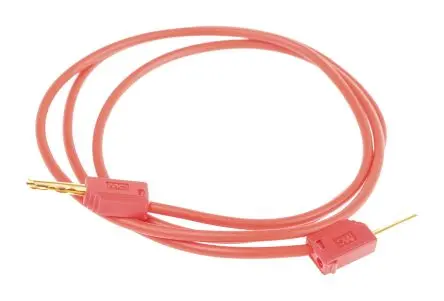 Produktfoto 1 von Staubli Steckverbinder-Messleitung 10A Stecker / Stecker, Rot Polyvinylchlorid-isoliert 600 mm, 30 V ac, 60V dc