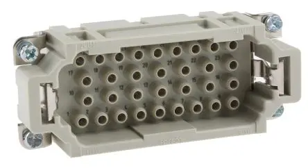 Produktfoto 1 von HARTING HAN EE Industrie-Steckverbinder Kontakteinsatz Stecker, 32-polig 16A, Kabel, Steckverbindereinsatz