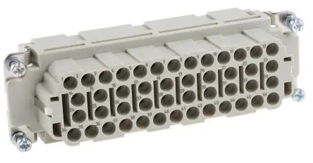 Produktfoto 1 von HARTING HAN EE Industrie-Steckverbinder Kontakteinsatz Buchse, 46-polig 16A, Kabel, Steckverbindereinsatz