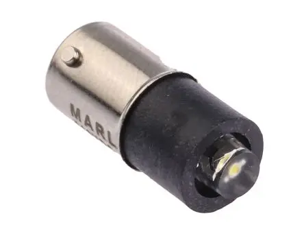Produktfoto 1 von Marl Leuchtmelder Weiß Single Chip, 110V dc, Ø 4.8 mm x 26 mm, Sockel BA9 750mcd