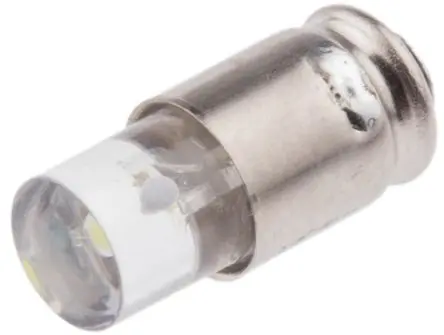 Produktfoto 1 von Marl Leuchtmelder Weiß Single Chip, Ø 4.9 mm x 15 mm, Sockel Midget-Grooved