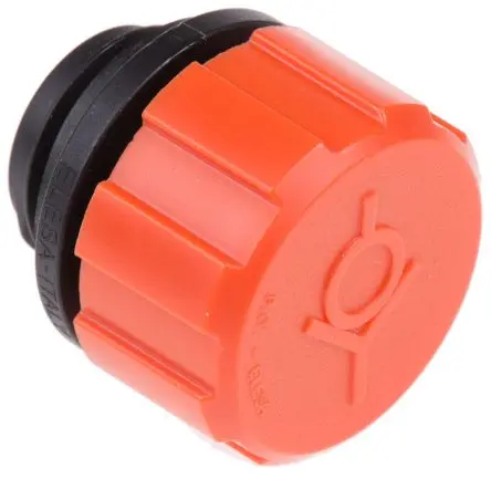 Produktfoto 1 von Elesa G Technopolymer auf Polyamidbasis Hydraulik-Einfüllstutzen mit Entlüftung Orange, Schwarz, Ø 31 mm