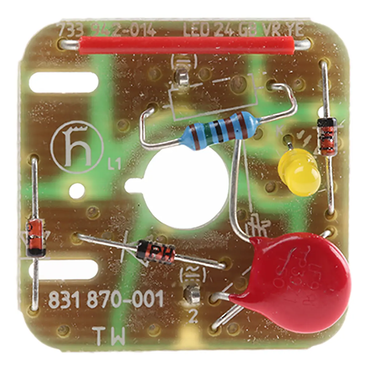 Produktfoto 1 von Hirschmann LED-Gleichrichter (Gelb) für Rechteckiger Steckverbinder der Serie GDM 2+E Kontakt IP65