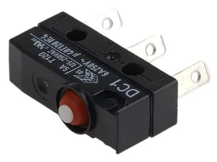 Produktfoto 1 von ZF Mikroschalter Taste-Betätiger Stecker, 1-poliger Umschalter, 250 V ac, 6A IP6K7 1.96N -40 °C - 120 °C