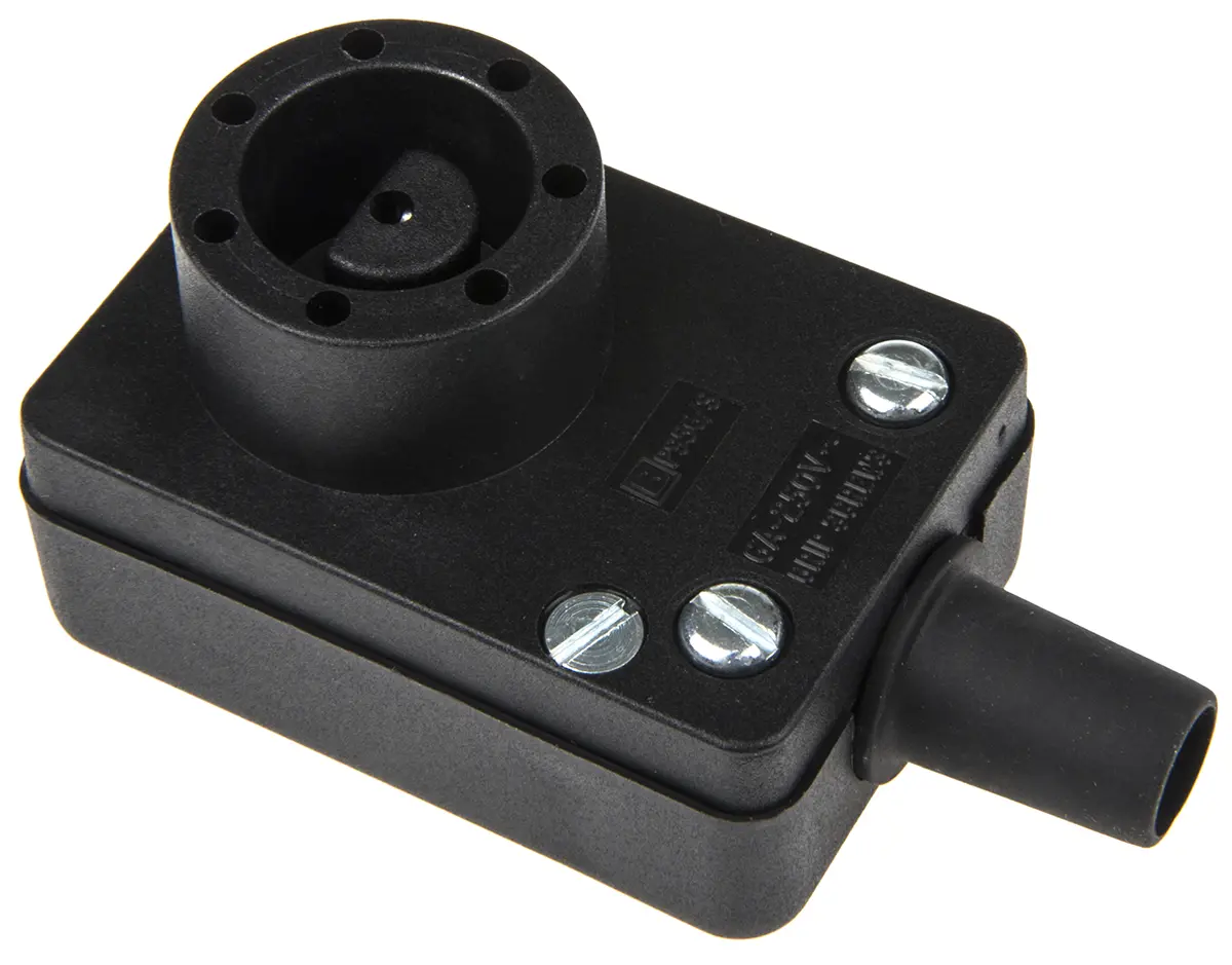 Produktfoto 1 von Bulgin PX Netzstecker, 8, Zinn Schraubbefestigung, Kabel ø 9 mm, Kabel 6A, 250 V ac