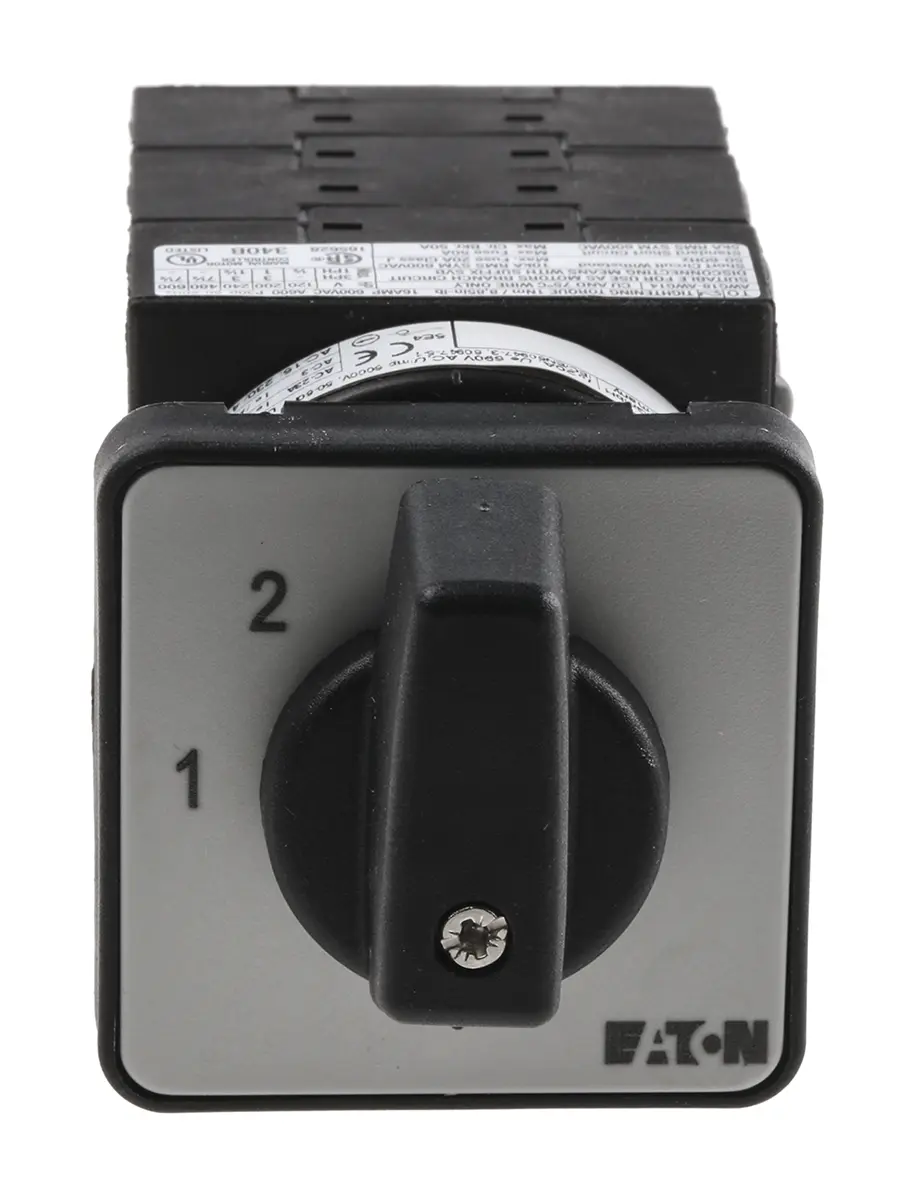 Produktfoto 1 von Eaton Nockenschalter, 3-polig / 20A, 690V ac, 1, 3-phasig, 3-Stufen Schraub, 45°-Wurfwinkel