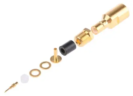 Produktfoto 1 von Radiall SMB Buchse Koaxialsteckverbinder SMB-Steckverbinder, Kabel, für RG178, RG196-Kabel, 50 Ω Klemme, Standard