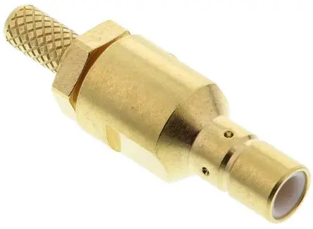 Produktfoto 1 von Radiall Standard Buchse Koaxialsteckverbinder SMB-Steckverbinder, Kabel, für RG179, RG187, RG188, RG-316-Kabel, 50 Ω