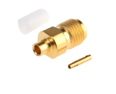 Produktfoto 1 von Radiall SMA Buchse Koaxialsteckverbinder SMA-Steckverbinder, Kabel, für RG405-Kabel, 50 Ω Crimpbefestigung, Standard,
