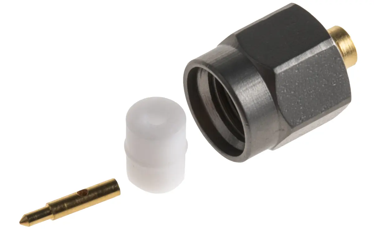 Produktfoto 1 von Radiall SMA-COM Stecker Koaxialsteckverbinder SMA-Steckverbinder, Kabel, für RG405-Kabel, 50 Ω Crimpbefestigung,