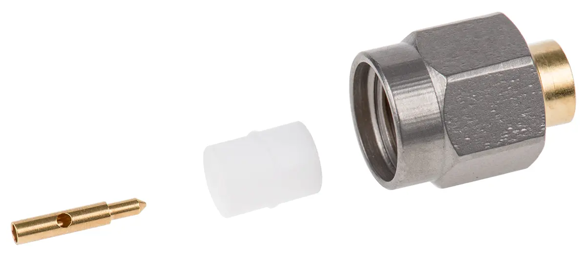 Produktfoto 1 von Radiall SMA Stecker Koaxialsteckverbinder SMA-Steckverbinder, Kabel, für RG402-Kabel, 50 Ω Crimpbefestigung, Standard,