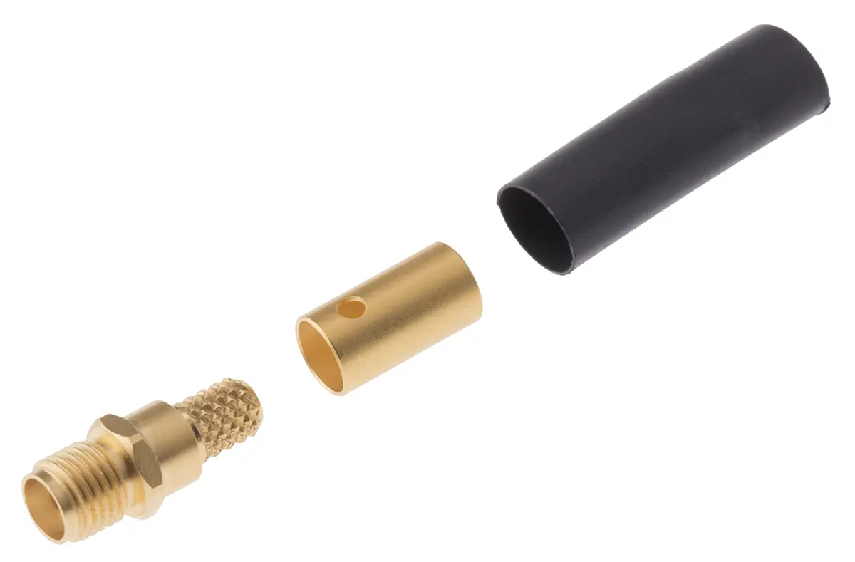 Produktfoto 1 von Radiall SMA Buchse Koaxialsteckverbinder SMA-Steckverbinder, Kabel, für RG58, RG-141-Kabel, 50 Ω Crimpbefestigung,