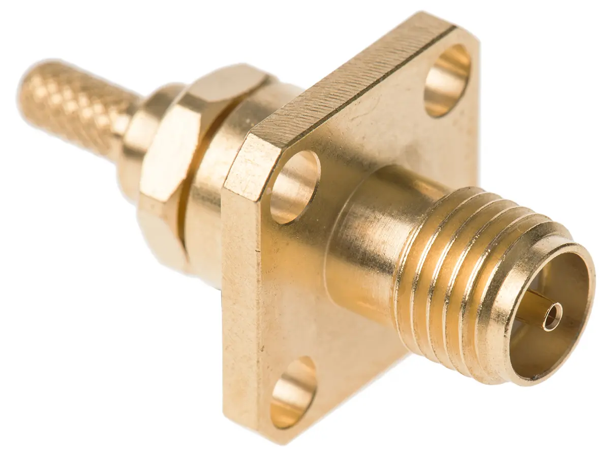 Radiall SMA Buchse Koaxialsteckverbinder SMA-Steckverbinder, Flanschmontage, für RG-316, RG188, RG174-Kabel, 50 Ω