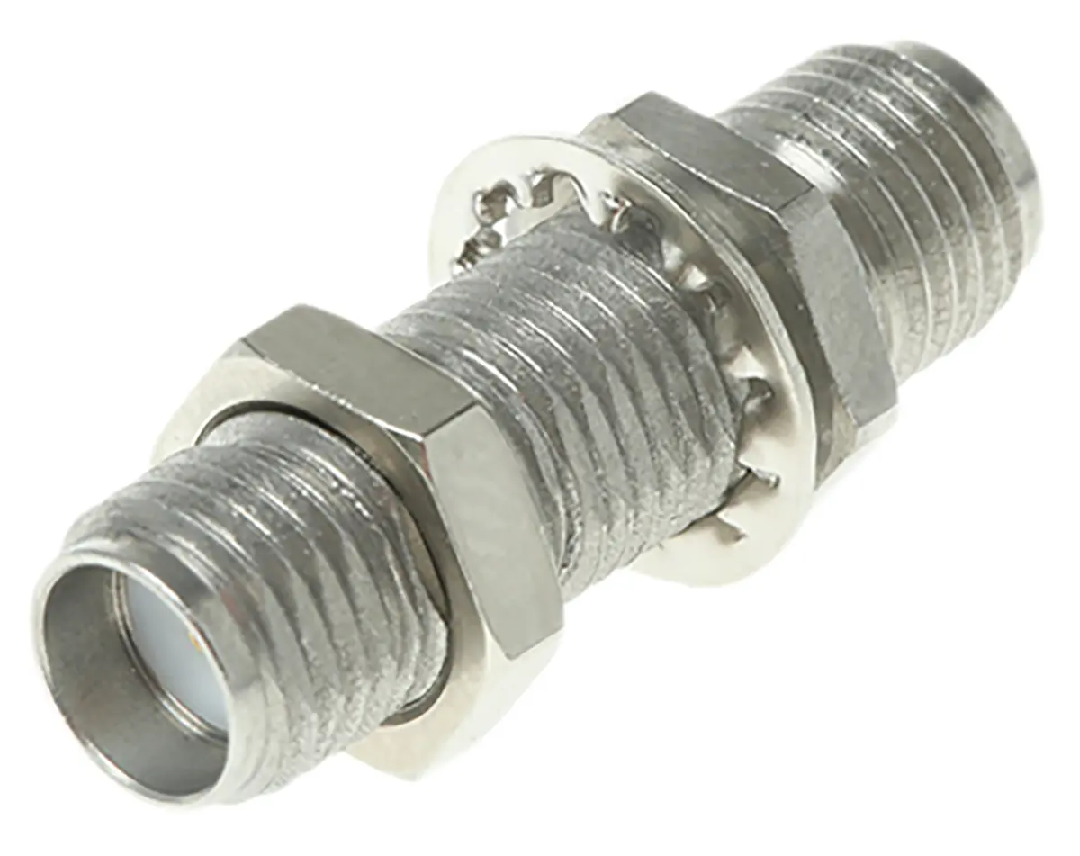 Produktfoto 1 von Radiall HF Adapter, 50 Ω, Gerade, 18 GHz Buchse Buchse, Koaxial Nennspannung