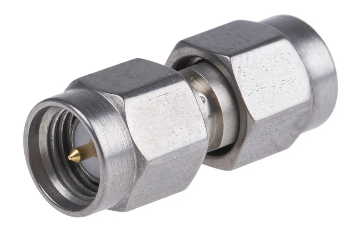Produktfoto 1 von Radiall HF Adapter, 50 Ω, Gerade, 18 GHz Stecker Stecker, Koaxial SMA