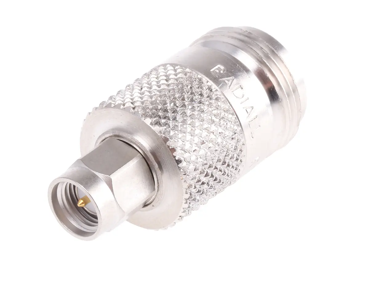 Produktfoto 1 von Radiall HF Adapter, 50 Ω, Gerade, 11 GHz Buchse Stecker, Koaxial SMA