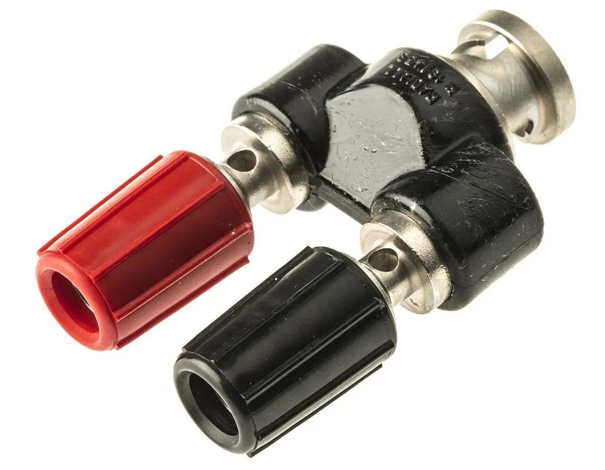 Produktfoto 1 von Radiall Steckeradapter Schwarz, Rot Messing 2500 V
