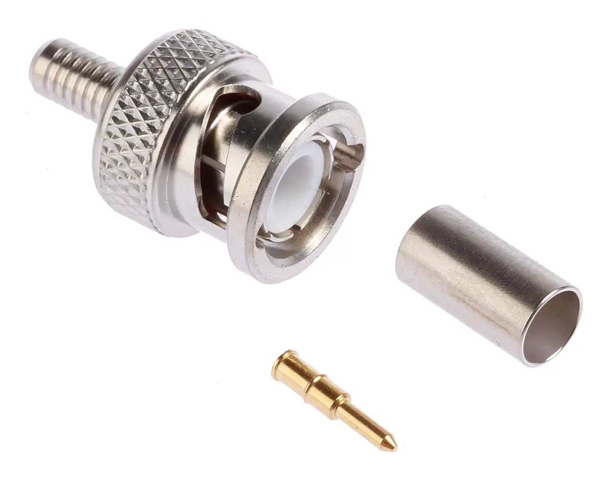 Produktfoto 1 von Radiall BNC Stecker Koaxialsteckverbinder BNC-Steckverbinder, Kabel, für RG-141, RG58-Kabel, 50 Ω Crimpbefestigung,